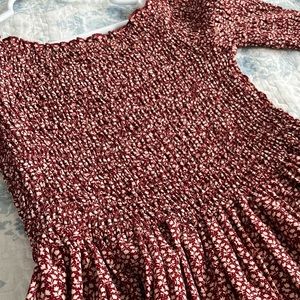 Orang Creek Floral Prairie Smocked Maxi Dress